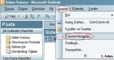 outlook hesap olu�turma